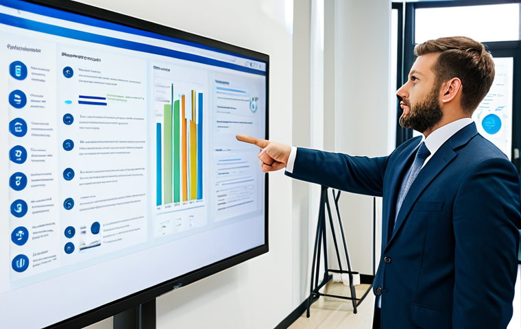 A professional public service administrator, fully clothed in a modest business suit, stands in a brightly lit, modern municipal office. They are pointing to a clear, user-friendly digital interface displayed on a large screen, explaining a simplified process to a small, diverse group of fully clothed individuals who are attentively listening. The atmosphere is collaborative and helpful. The background shows subtle digital elements and modern office furniture. safe for work, appropriate content, fully clothed, professional, perfect anatomy, correct proportions, natural pose, well-formed hands, proper finger count, natural body proportions, high-quality professional photography.