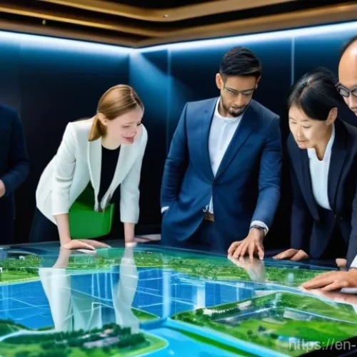 Home 27 지방행정사로서 성장하기 위한 독서 추천 - **Prompt:** A diverse group of city planners and community leaders, including a female mayor dressed...