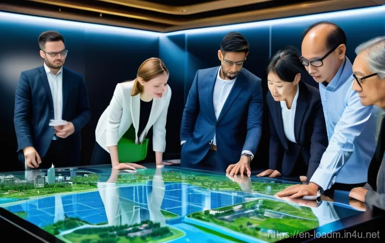 지방행정사로서 성장하기 위한 독서 추천 - **Prompt:** A diverse group of city planners and community leaders, including a female mayor dressed...